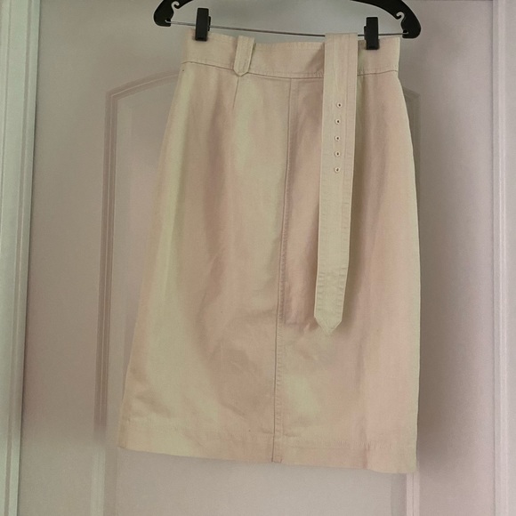 NWOT Gap cotton/linen skirt with a belt  - size 0 - Picture 2 of 11